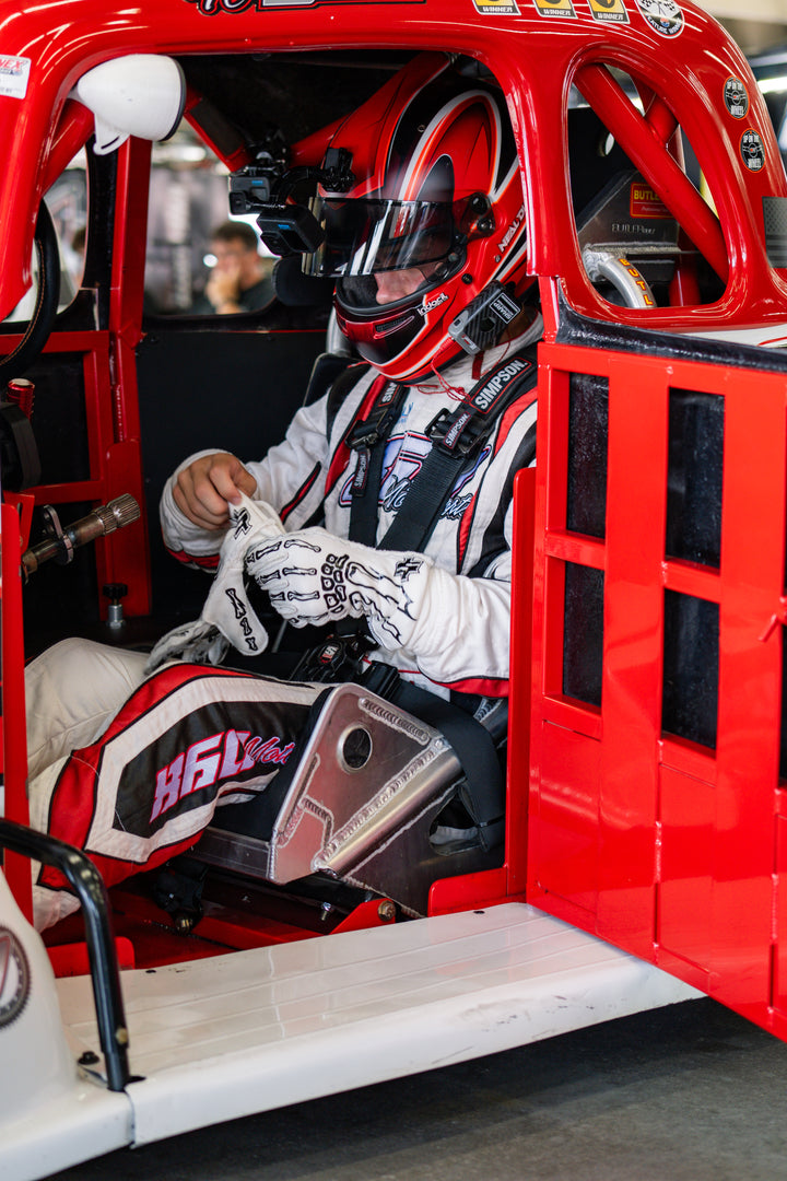 SFI Race Gloves - Skeleton Design & Outside Stitching