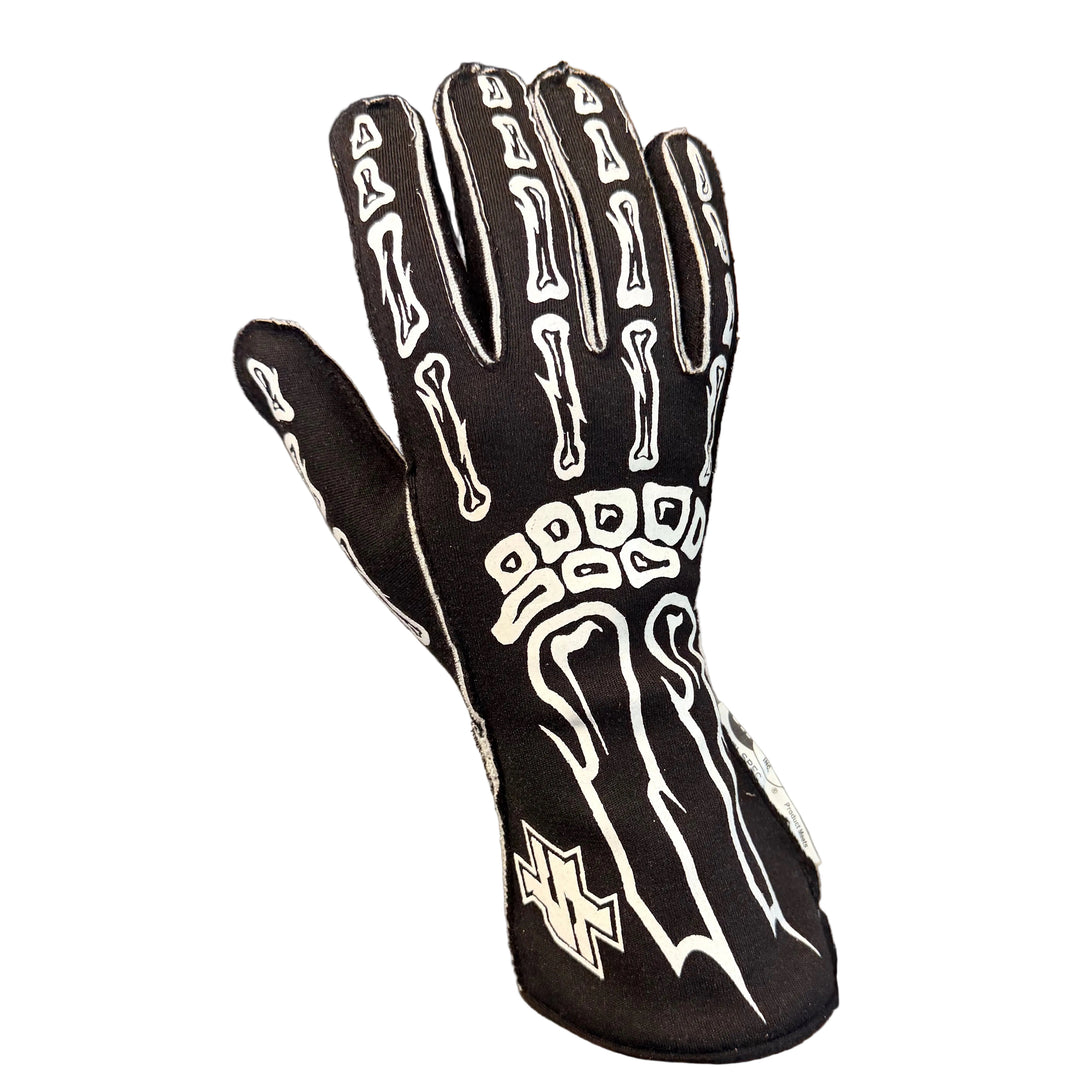 SFI Race Gloves - Skeleton Design & Outside Stitching