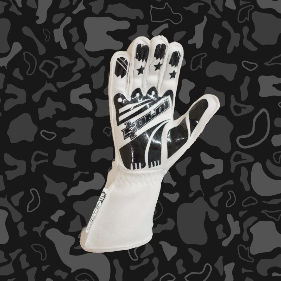 SFI Race Gloves - Skeleton Design & Outside Stitching