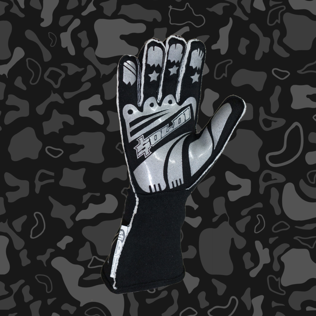 SFI Race Gloves - Skeleton Design & Outside Stitching